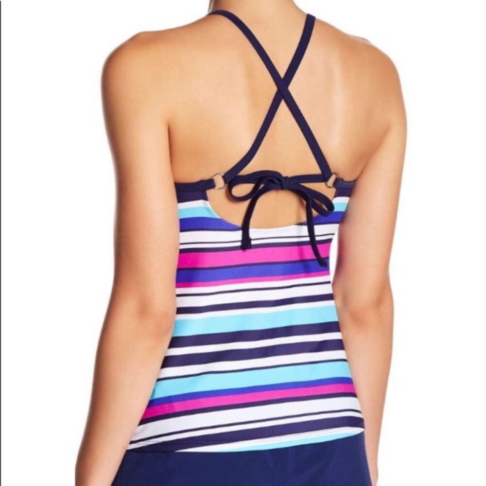 adidas Easy Stripe Tankini NWT - Picture 2 of 6